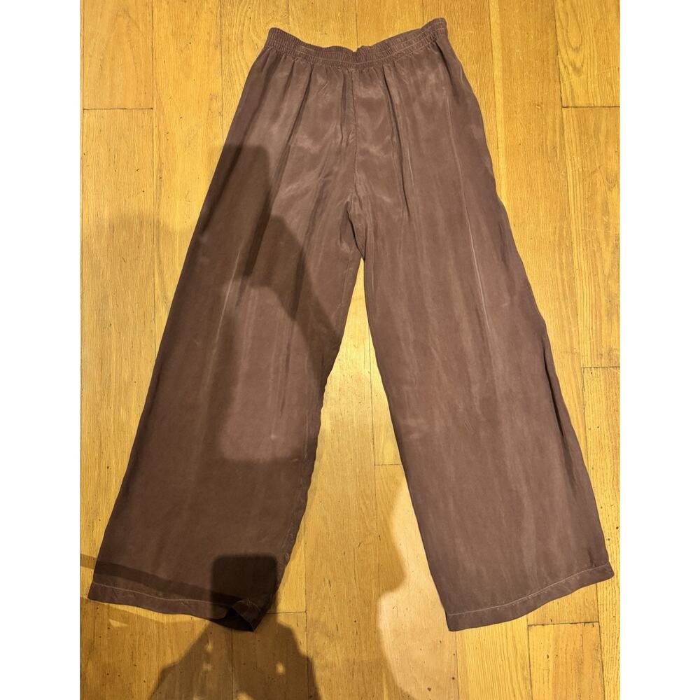 Ann Ferriday VTG Mocha Mousse Cupro Rayon Wide Leg Pants O/S Unworn Stock